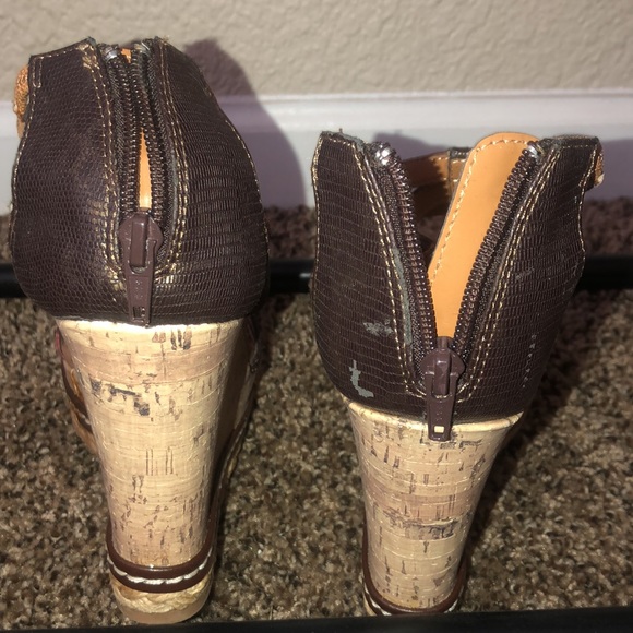 Sofia Vergara Multi-Animal Print Open Tow Wedge Heel - Picture 7 of 13